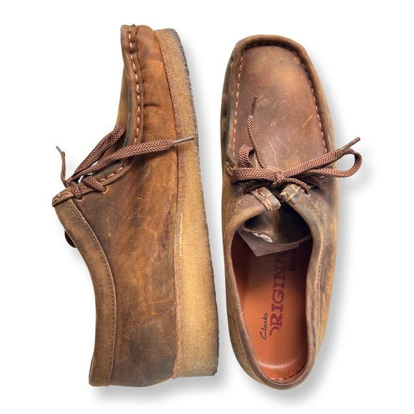 Clark’s NWOT Brown Leather OG Wallabe Booties Sz 9 - Picture 1 of 7